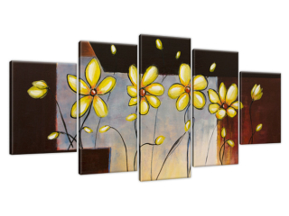 Rast kvetov Ručne maľovaný obraz na plátne