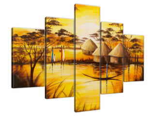 Ručne maľovaný obraz na plátne Africká jar