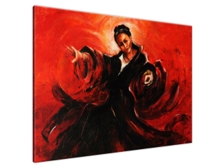 Ručne maľovaný obraz Španielska tanečnica