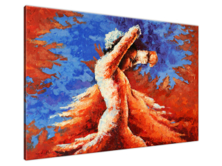 Tanec s kastanetami Obraz maľovaný ručne