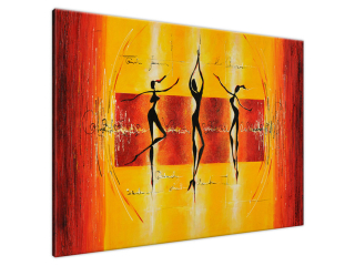 Ručne maľovaný obraz Tanec v slnku