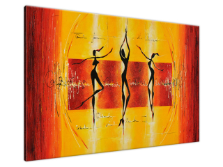 Ručne maľovaný obraz Tanec v slnku
