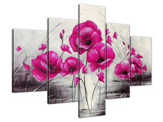 Ružové maky Ručne maľovaný obraz