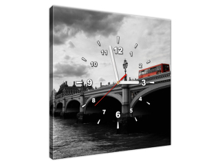Moderný obraz s hodinami Autobusom na Big Ben