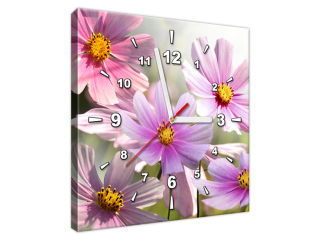 Luxusný obraz s hodinami Jemné kvety
