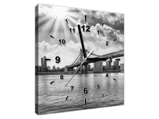 Obraz s hodinami Brooklyn New York