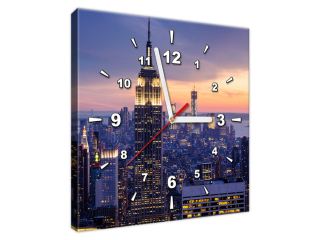 Nástenný obraz s hodinami Mesto New York