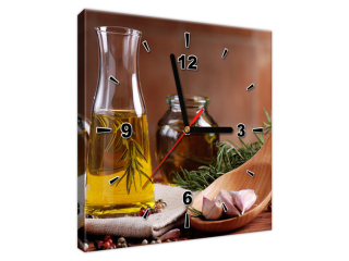 Obraz s hodinami Voňavý olivový olej