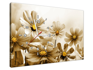 Obraz na stenu s hodinami Medové kvety