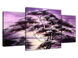 Moderný obraz s hodinami Strom snov