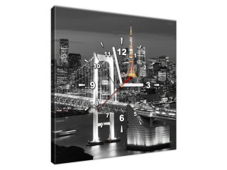 Obraz s hodinami Dúhový most v Tokiu