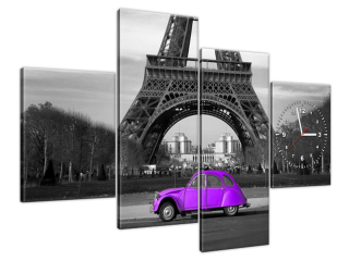 Dizajnové nástenné hodiny Auto v Paríži