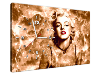 Obraz Marylin Monroe s hodinami blesk a hviezdy