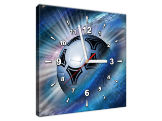 Moderný obraz s hodinami Kozmická lopta
