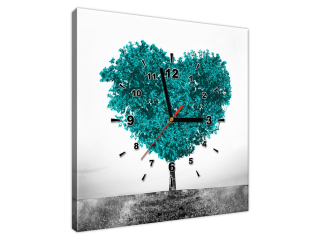 Moderný obraz na plátne s hodinami Stromček lásky