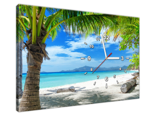 Obraz s hodinami Ostrov Malcapuya