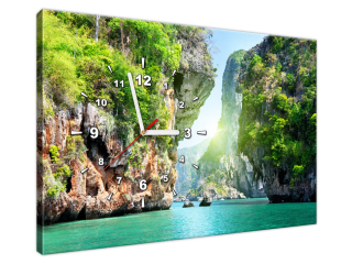 Obraz s hodinami Hory a more v Thajsku