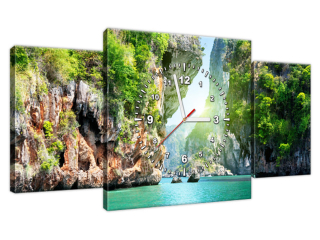 Obraz s hodinami Hory a more v Thajsku