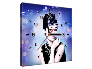 Obraz s hodinami Audrey Hepburn - Jakub Banas