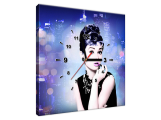 Obraz s hodinami Audrey Hepburn - Jakub Banas