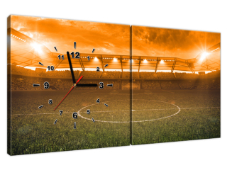Obraz na stenu s hodinami Štadión v lúčoch slnka
