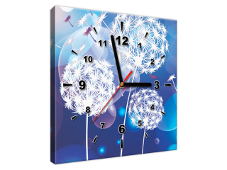 Štýlový obraz s hodinami Púpavy na abstraktnom pozadí