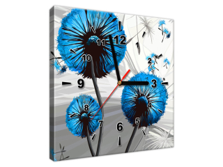 Obraz s hodinami Púpavy v modrej
