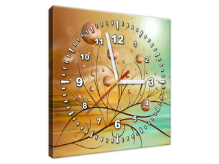Obraz s hodinami Medené gule - Polárna žiara