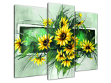 Slnečnice v zelenom - Obrazy na stenu