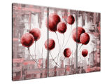 Obraz na plátne Abstraktné púpavy v červenej