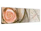Moderný obraz s hodinami Ruža