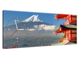 Moderný obraz s hodinami Sopka Fudži