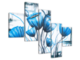 Štýlový obraz na stenu Kytica modrých makov