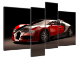 Moderný obraz Červené Bugatti Veyron
