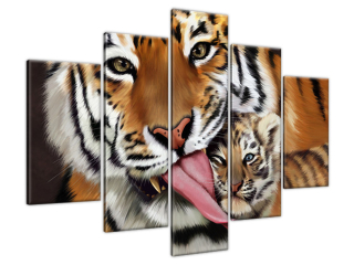 Obraz na stenu Tiger a tigríča