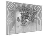 3D obraz na plátne Gule vo futuristickej miestnosti