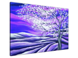 Moderný obraz Kvitnúci strom v noci