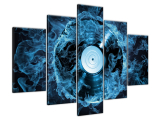Obraz Vinylová platňa v modrej farbe