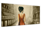 Prechádzka v Paríži v sépii - Obraz na stenu