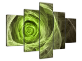 Obraz na plátne Fraktálna ruža v zelenej