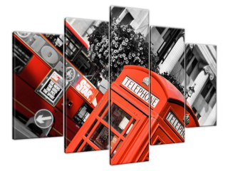 Obraz na stenu Červená telefónna búdka Londýn