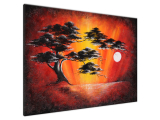 Strom vo svetle mesiaca Maľovaný obraz