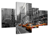 Dizajnové nástenné hodiny Manhattan Taxi