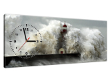 Štýlový obraz s hodinami Veterné pobrežie