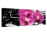 Štýlový obraz s hodinami Ružová krása
