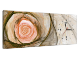 Moderný obraz s hodinami Ruža