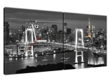 Obraz s hodinami Dúhový most v Tokiu