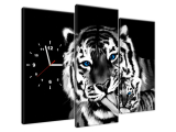 Obraz s hodinami na stenu Tigre