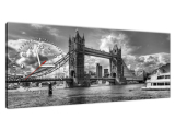 Moderný obraz s hodinami Tower Bridge
