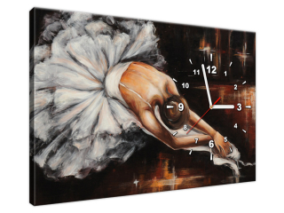 Obraz na plátne s hodinami Baletka